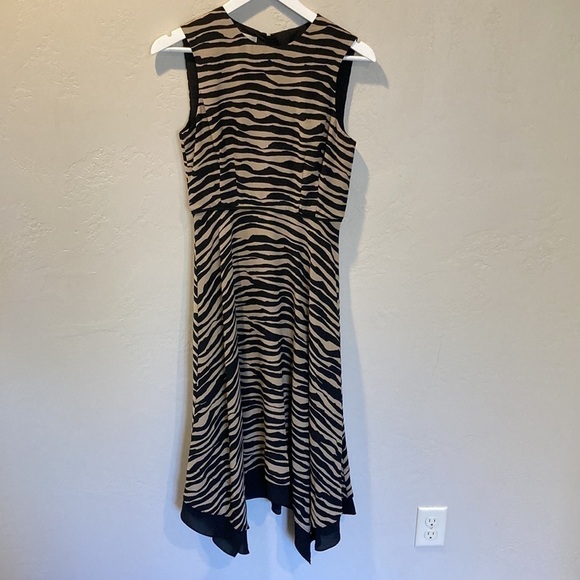 Hobbs Madeline Animal Print Dress, Black/Neutral - Picture 5 of 12